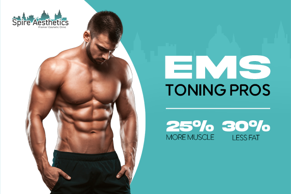 image of man with benefits of EMS toning pros treatment to help combat weight gain Lewes
