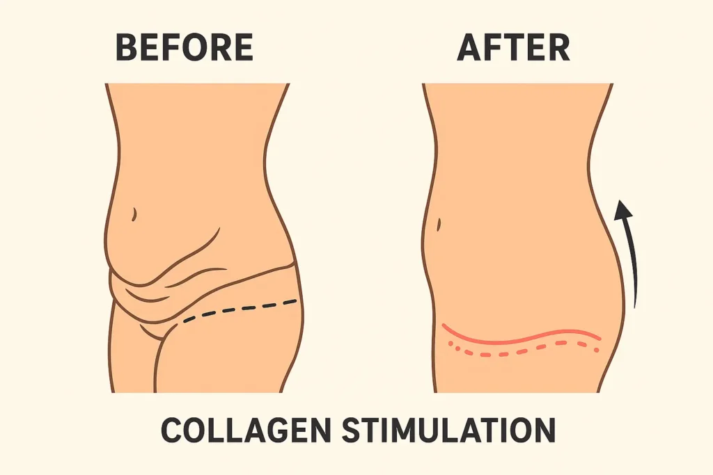 Before and after results for sagging skin after weight loss injections Lewes