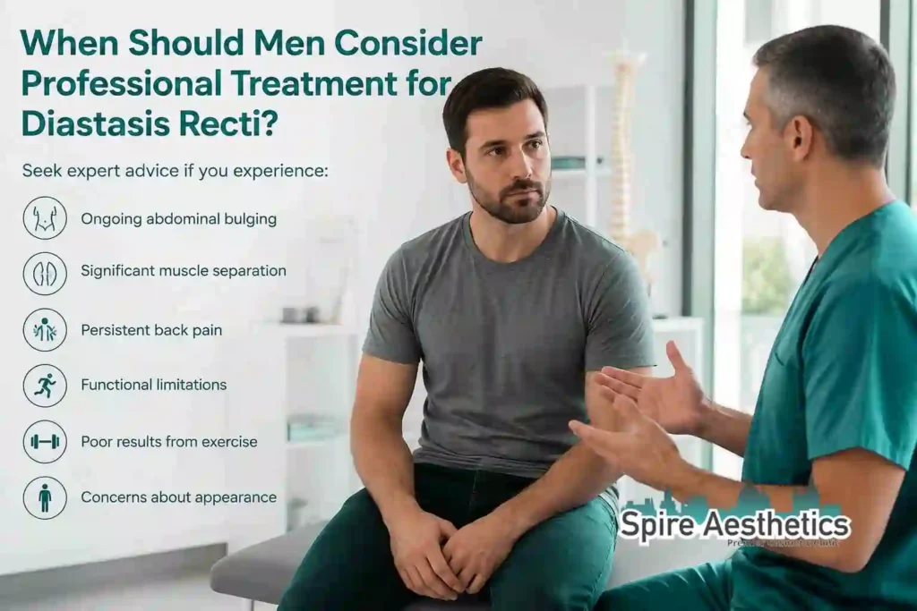 When Should Men Consider Professional Treatment for Diastasis Recti Lewes?